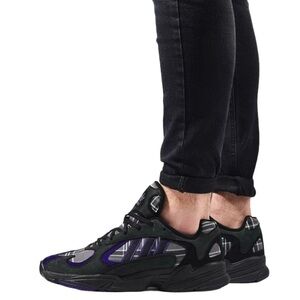 Adidas Yung‎ 1 Purple Plaid Sneakers Size 6 Wmn